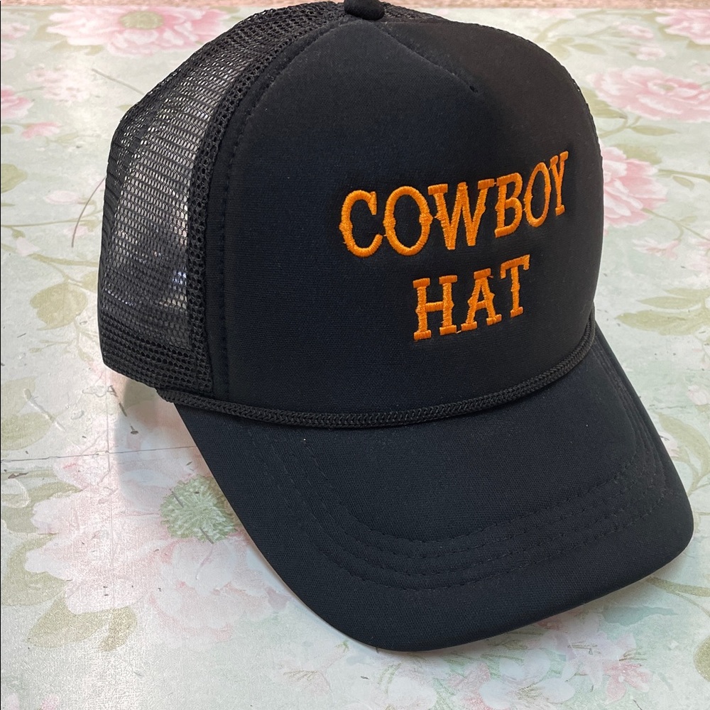 Black and Orange Trucker Hat